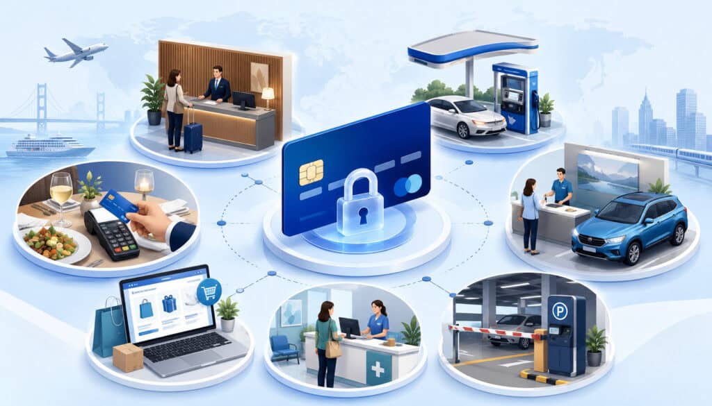 Credit card preauthorization hold locations