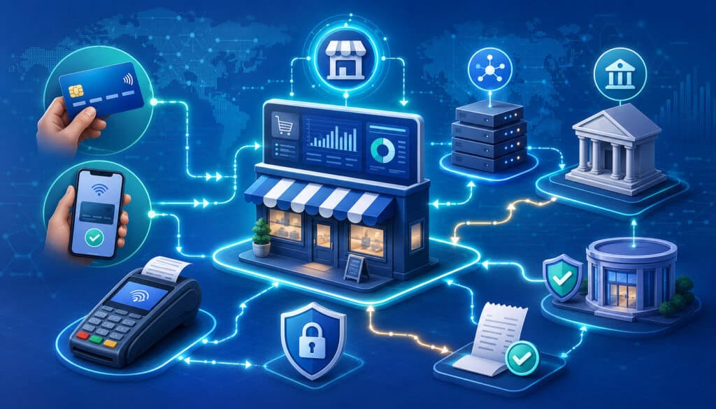 Merchant ID payment processing flow illustration