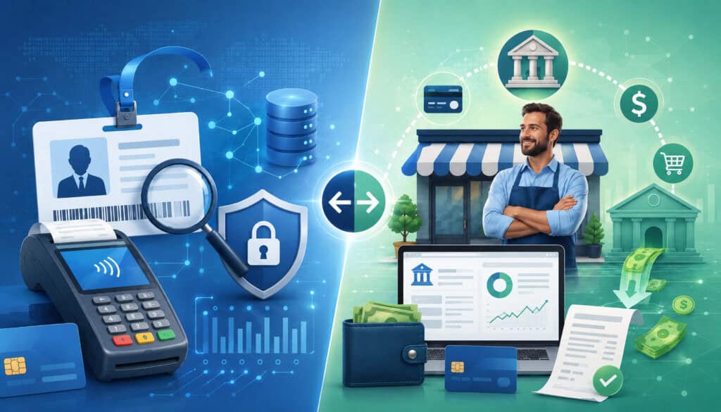 Merchant ID vs merchant account illustration