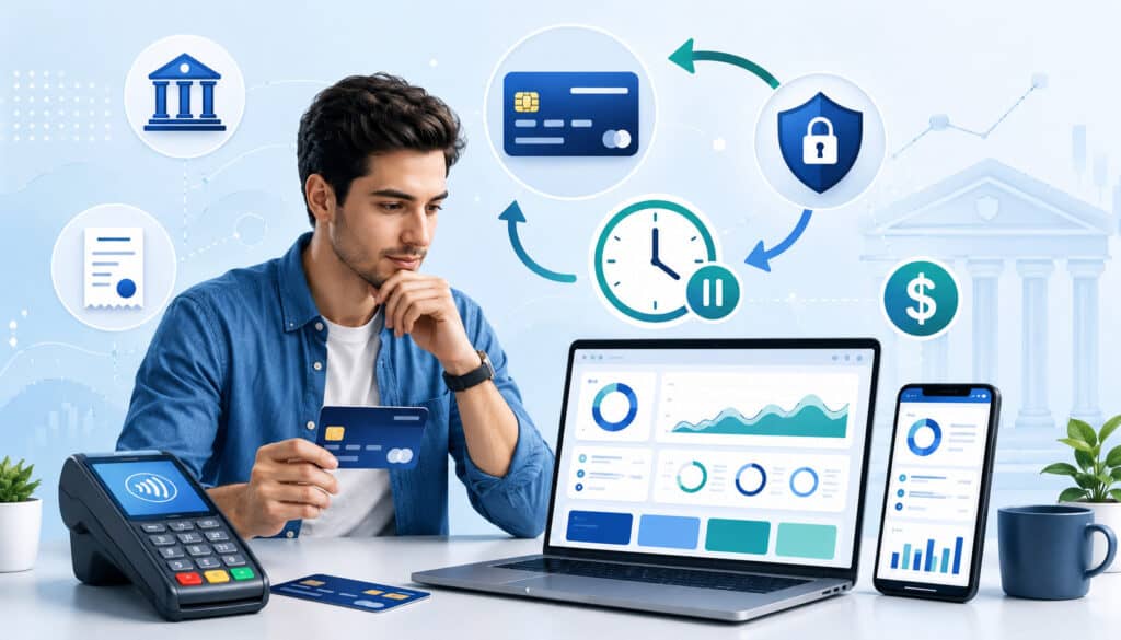 Credit card preauthorization hold illustration