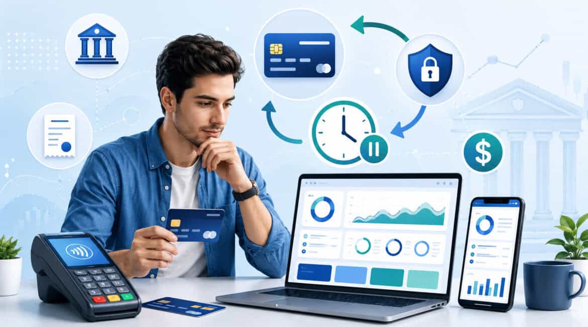 Credit card preauthorization hold illustration