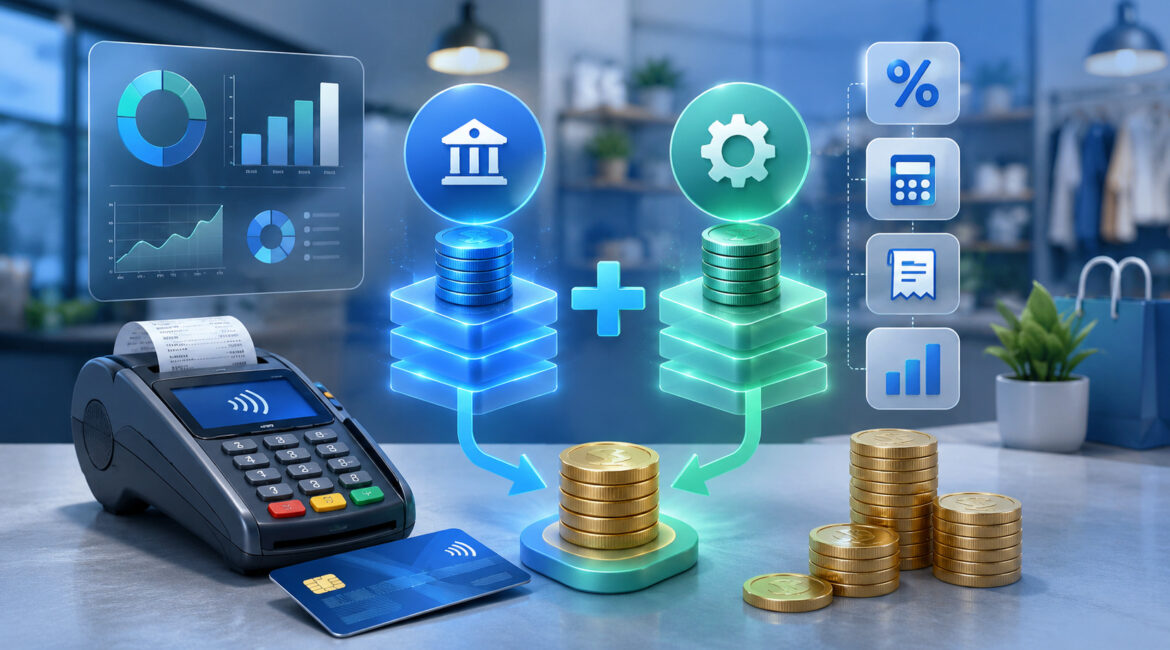 Interchange-plus pricing payment processing fees illustration