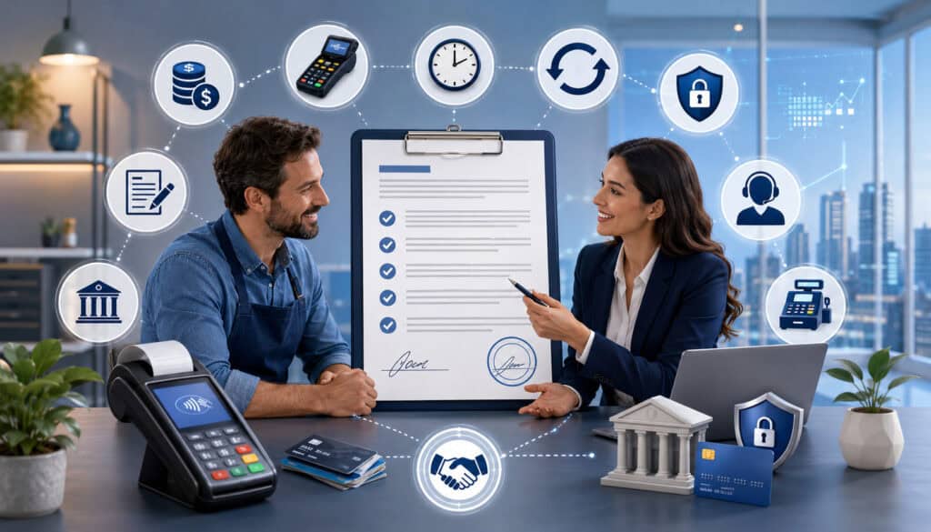 Merchant services agreement review illustration